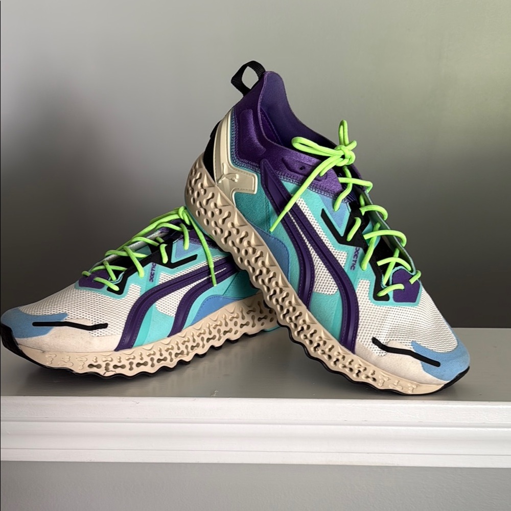 Purple and Blue Athletic Sneakers